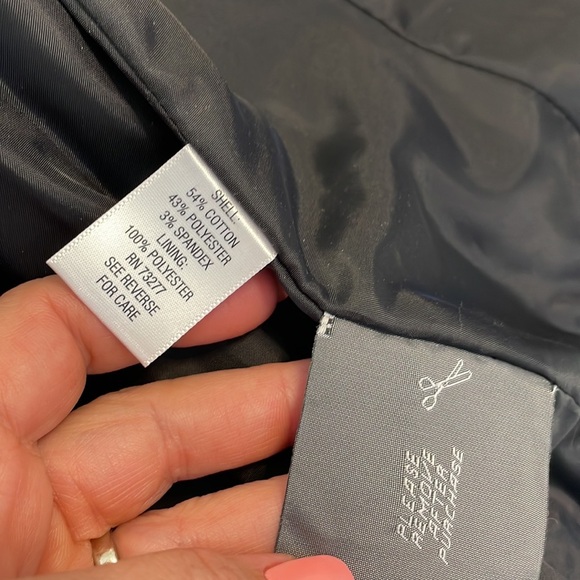 Dana BUCHMAN damask / paisley pattern blazer / jacket black sheen 1 button sz 4 - Picture 8 of 11